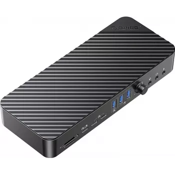 ORICO DKA22-V1-EU-BK-EP USB-C 10Gbps DisplayLink dockingstation met 4x 4K@60Hz displays en 60W Power Delivery