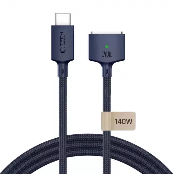 TECH-PROTECT MMC01 Ultraboost magnetische MacBook-kabel USB-C naar MagSafe 3 140W 300cm middernachtblauw