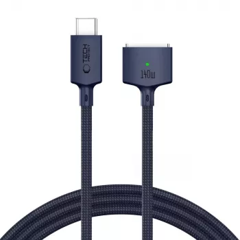 TECH-PROTECT MMC01 Ultraboost magnetische MacBook-kabel USB-C naar MagSafe 3 140W 300cm middernachtblauw