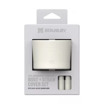 STANLEY set van 2 beschermhoezen en rietjeskapjes voor thermobeker 0,89L/0,59L The Quencher Boot + Straw Topper in crème