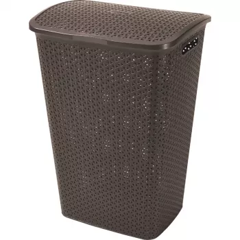 CURVER My Style 55L wasbox, donkerbruin, rattanlook, 43x33x60cm