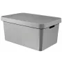 Curver Infinity Recycled 45L opbergbox met deksel, grijs, 56x39x27 cm