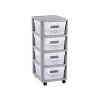 CURVER Infinity rolcontainer met 4 vakken 11L 30x36x69cm grijs/wit