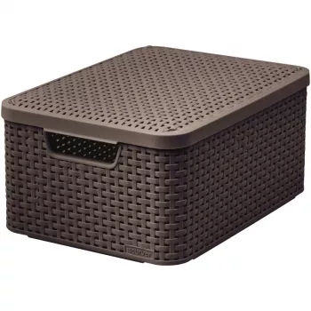 CURVER Style M opbergbox met deksel 39,3x29,3x18,7 cm donkerbruin