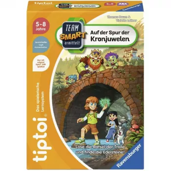 Ravensburger tiptoi Team SMART onderzoekt: Op het spoor van de kroonjuwelen – interactief detective-bordspel voor kinderen van 6 tot 10 jaar, 1–4 spelers, Duitstalig, tiptoi-pen vereist