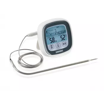 LEIFHEIT Digitale thermometer voor braden en grillen met RVS-sonde, timer en voorgeprogrammeerde vleesprogramma's