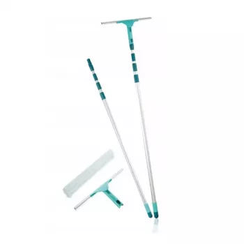 LEIFHEIT Raamreiningset met telescoopsteel, 2-in-1 trekker XL Pro Reach, 4m bereik