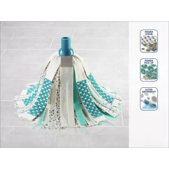 LEIFHEIT 3in1 Power Mop met Clean Twist Spin-technologie, telescoopsteel, 20L emmer, microvezelkop, turquoise/wit