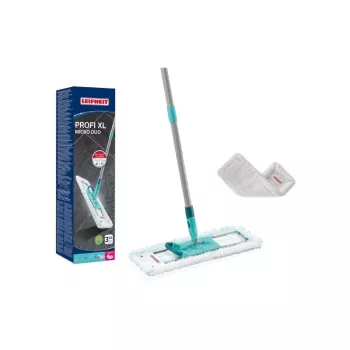 LEIFHEIT Profi XL Micro Duo 42cm vloerwisser met opvouwbare greep en SuperDuster reserve-doek
