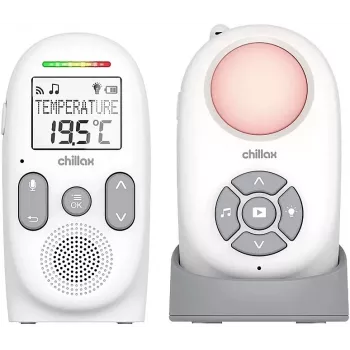 Chillax CB360 draagbare DECT-audiobabyfoon, 120 kanalen, wit