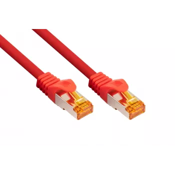 KABELMEISTER Cat.7 S/FTP-patchkabel, RJ45, TPE-mantel, halogeenvrij, rood, 7,5m