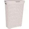 CURVER Style 40L wasmand met rattaneffect, crème, 44,8 x 26,5 x 61,5 cm