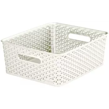 CURVER My Style M 13L crème rechthoekige opbergmand met rattaneffect