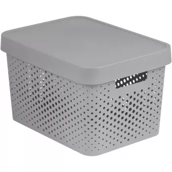 Curver Infinity Recycled 17L opbergbox 36x27x22cm grijs