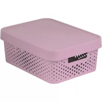 Curver Infinity opbergbox van gerecycled materiaal 11 L, 36 x 27 x 14 cm, roze