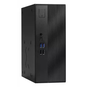 ASRock DeskSlim X600 barebone mini-pc, AMD AM5 socket, DDR5 SO-DIMM, PCIe Gen5 M.2, 2,5GbE, zonder RAM/opslag/OS, zwart