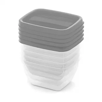 CURVER Vedo opbergbox-set 5x0,25 L transparant grijs