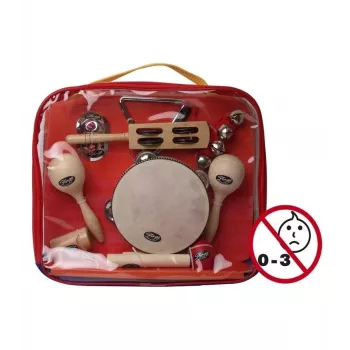 Stagg CPK 01 junior akoestisch drumstel voor kinderen, 3-delige shell pack met snare en crashbekken, populieren ketels, zwart