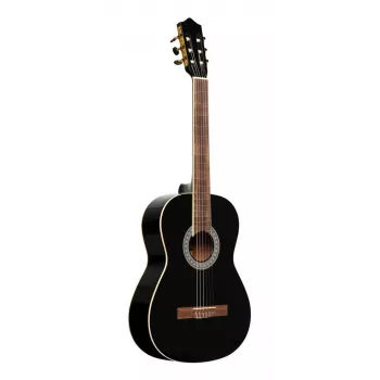 Stagg SCL60 BLK concertgitaar 4/4 sparren top zwart hoogglans