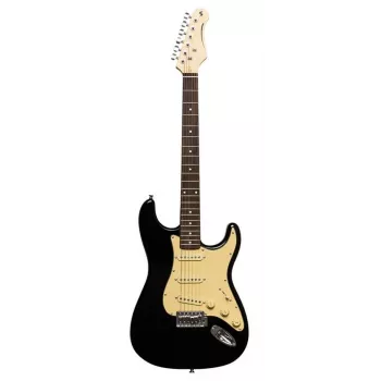 Stagg SES-30 BK elektrische gitaar - zwart