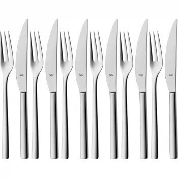 SILIT Trend steakbestekset, 12-delig, RVS