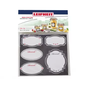 LEIFHEIT set decoratiestickers voor potten, zwart & wit