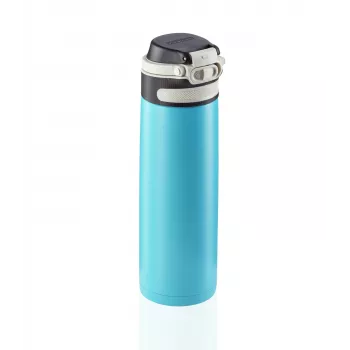 LEIFHEIT Thermos Flip 600ml lichtblauw vacuümgeïsoleerde roestvrijstalen fles