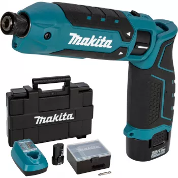 Makita TD023DSE 7,2V Li-Ion accu-haakse slagmoersleutel met 2 accu's, oplader en transportkoffer