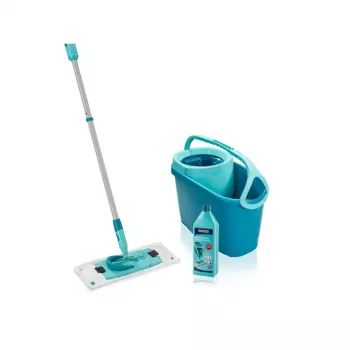 LEIFHEIT vloerreinigingsset Clean Twist M Ergo met Power Cleaner 1L, spin-mop-systeem, groen/wit