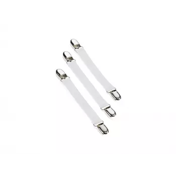 LEIFHEIT strijkplankhoes-bevestigingen (4-delige set, wit, elastische banden met clips)