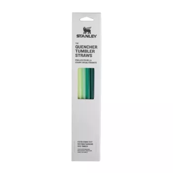 STANLEY rietje-set met 4 stuks voor The Quencher Travel Tumbler 0,89L, herbruikbare BPA-vrije kunststof rietjes, groen