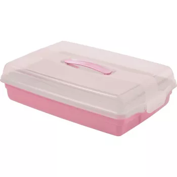 CURVER taartdoos rechthoekig 45x29,5x11,1 cm roze