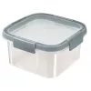 CURVER Smart Eco Fresh vierkante bewaardoos 0,9L transparant met groen deksel