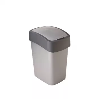 CURVER Flip Bin 25L afvalemmer zilver/grijs
