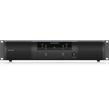 Behringer NX6000 klasse-D eindversterker 2 x 3000W bij 4 Ohm met DSP, zwart