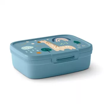 CURVER Snap Box rechthoekige opbergdoos met scheidingswand 1,8L blauw-grijs