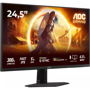 AOC 25G4SRE 24,5 inch Full HD IPS gamingmonitor, 180Hz, 0,5ms, DisplayHDR 400, FreeSync Premium, in hoogte verstelbare monitor AOC 25G4SRE (refurbished)