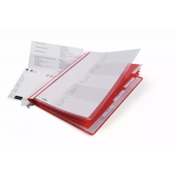 DURABLE 255503 Conventionele showmap A4 Rood Transparante voorkant