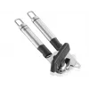 LEIFHEIT ProLine Handmatige blikopener van RVS met flessenopener, Zilver/Zwart
