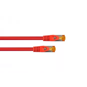 Kabelmeister Cat.7 S/FTP patchkabel, TPE-mantel, halogeenvrij, rood, 15 m
