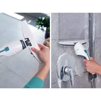 LEIFHEIT Nemo vervangende zuigmond voor douchecabines, tegels en spiegels – 170 mm siliconenlip, grijs/wit