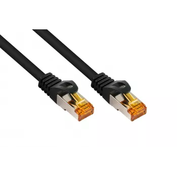 Kabelmeister Cat.7 S/FTP patchkabel, TPE-mantel, halogeenvrij, zwart, 3m