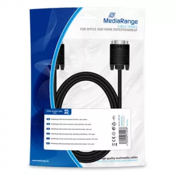MediaRange SVGA-verbindingskabel VGA naar VGA 1,8m zwart