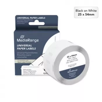 MediaRange papieretiketten voor Dymo 11352/S0722520, 25x54mm, 500 etiketten, wit, direct thermisch