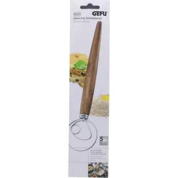 GEFU NEDO Deense deegklopper 14353, roestvrij staal & hout, 33 cm