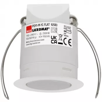 BEG BRCK LUXOMAT PD11-M-92583 ultradunne plafondaanwezigheidsmelder voor holle plafonds, PIR, 360°, 2300W, wit