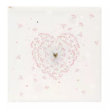 Goldbuch Golden Heart trouwfotoalbum 30x31 cm, 60 witte pagina's, goudfolie-harten 08 062
