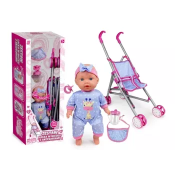ARTYK pop Natalia - baby met kinderwagen 30 cm