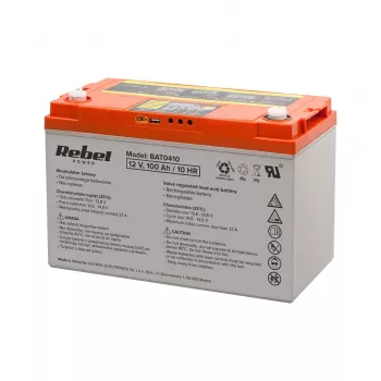 REBEL Deep Cycle Gel accu met display 12V 100Ah
