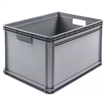 keeeper Robert 64L zware transportbox, 60 kg draagvermogen, 600x400x320 mm, grijs